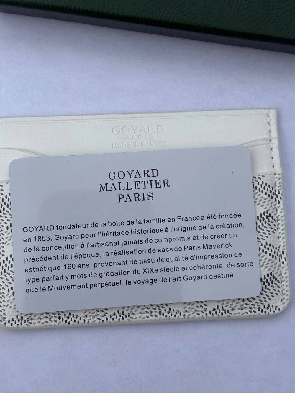 Goyard White Patterned Wallet/Card Holder